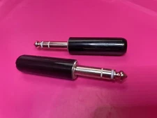 Switchcraft 260 (2) Littel Series 1/4" TRS Male Phone Connector w/ Black Plastic