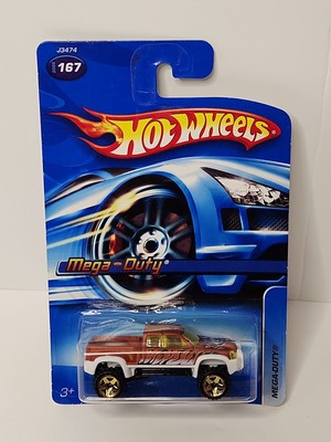 2006 Hot Wheels Mainline #167 MEGA-DUTY Brown/White w/Gold ORUT5 Spoke Wheels