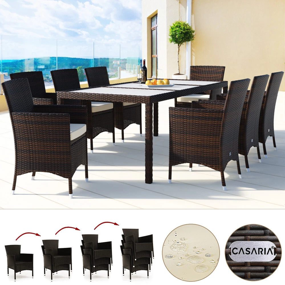 Poly rattan garden table outlet