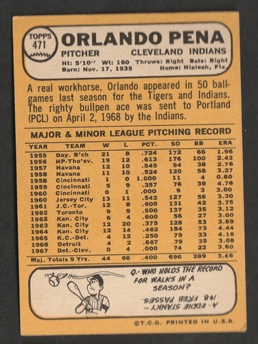 1968 Topps Baseball Cards Scegli una carta a scelta 295-660 EX X-MT 1/25 Set Break - Foto 313 di 490