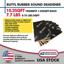 80mil Heat Blocker and Vibration Deadener Car Sound Deadening Mat Butyl US