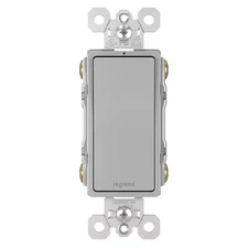 Radiant 15 Amp 120-Volt 4-Way Decorator/Rocker Light Switch, Gray