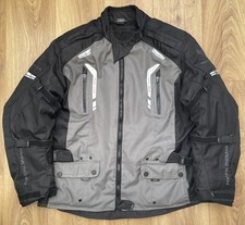 Frank Thomas CE AA Rated Reflector Textile Motorcycle Jacket Grey Black Armour 