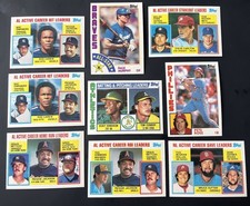 9 Cards 1984 HOF Nolan Ryan Carew Pete Rose Reggie Rickey Henderson Gum On Back