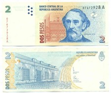 ARGENTINA NOTE 2 PESOS (1997) POU-PIERRI SUFFIX A B# 3201 P 346 XF+