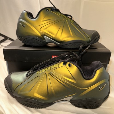 Size 10 - Nike Supreme x Air Zoom Courtposite Metallic Gold