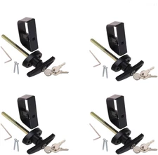 4½" T-Handle Shed Door Lock Handle with Lock Keyed Alike Garage T Handle Shed La