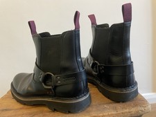 Clarks Norton Mellor Top Black Leather Ankle Biker Chelsea Boots UK Size 10 Box