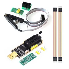 CH341A EEPROM BIOS Programmer + SOIC8 Clip + SOP8 SOP16 Adapter for 24 25 Flash