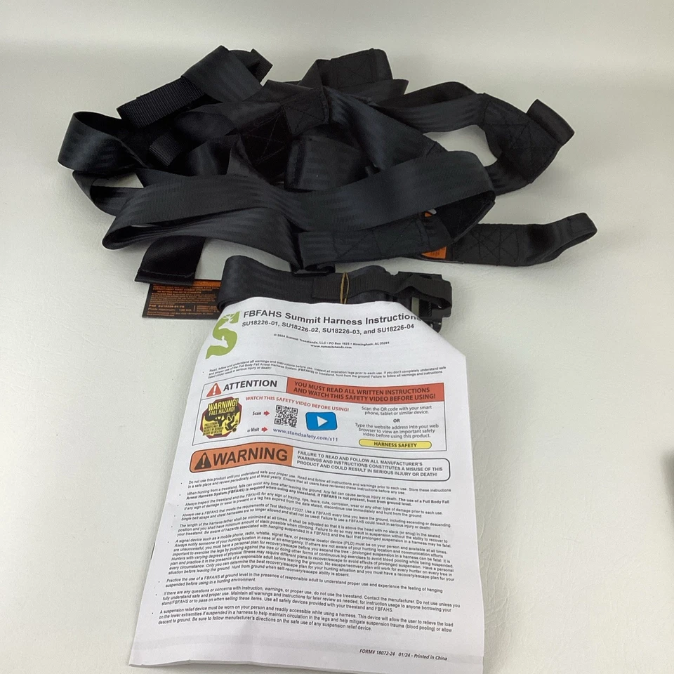 Summit Full Body Fall Arrest Harness System Hunting Equipment Climb Tree Stand - Image 3 of 4