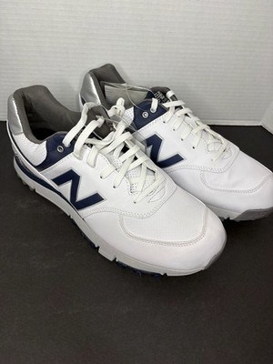 New Balance 574 SL Spikeless Golf Shoes White Navy NBG574