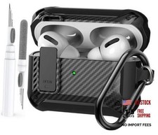 for Airpods Pro 2/1 Gen Case Cover with Lock For Airpods Pro 1/2 A-Black