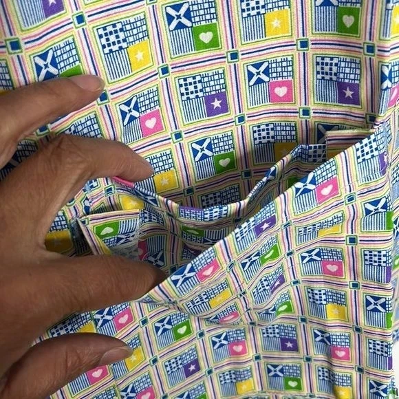 NWT Beverly Hills Uniforms Scrubs 4X PLUS SIZE - Blue Squares - Image 4 of 4