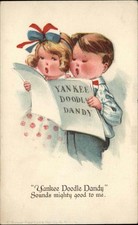 TWELVETREES Patriotic Kids Sing Yankee Doodle Dandy VIntage Postcard