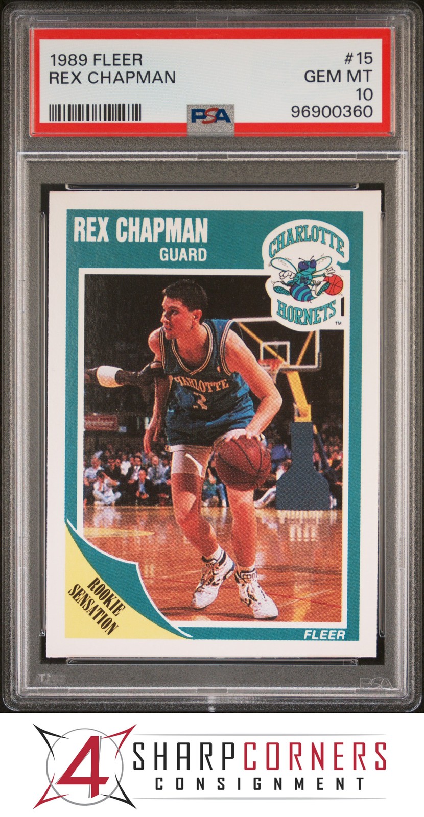 1989 FLEER #15 REX CHAPMAN RC HORNETS PSA 10