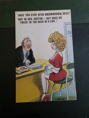 VINTAGE BAMFORTH COMIC-POSTKARTE. HAVE YOU EVEN BEDRIDEN MISS
