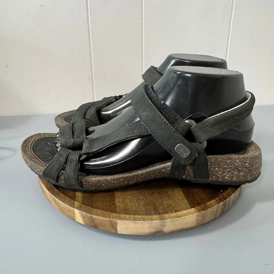 Sandalias deportivas Teva negras de gamuza con plantilla de corcho para mujer talla 9,5 Foto 3 de 4