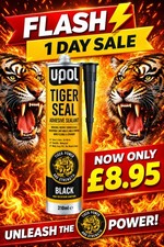 UPol Tiger Seal Black 310ml Polyurethane Black Sealant ⚡ FLASH 1 DAY SALE
