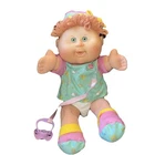 Cabbage Patch Kids Doll Green Eyes Strawberry Blonde Hair CPK Clothes VTG