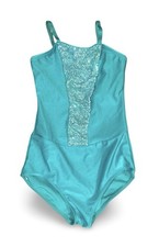 Revolution Dancewear Leotard Pageant Costume Teal Size Medium Child