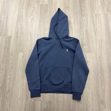 Polo Ralph Lauren Hoodie Men's Small Blue Pullover Sweatshirt Preppy Pony Logo