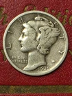 1935-D  Mercury SILVER Dime  "Denver Mint"   VERY GOOD + Condition   SILVER  10c