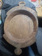 A Bit Of History, Hand Hewn Vintage Bread Bowl. 21' length Inside aprox 11.5'