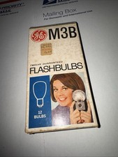Vintage One Box of GE M3B Blue Flashbulbs 12 Counts Made in USA