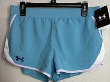 Under Armour Shorts Girls Youth Size XL Turquoise Blue Drawstring New with tags