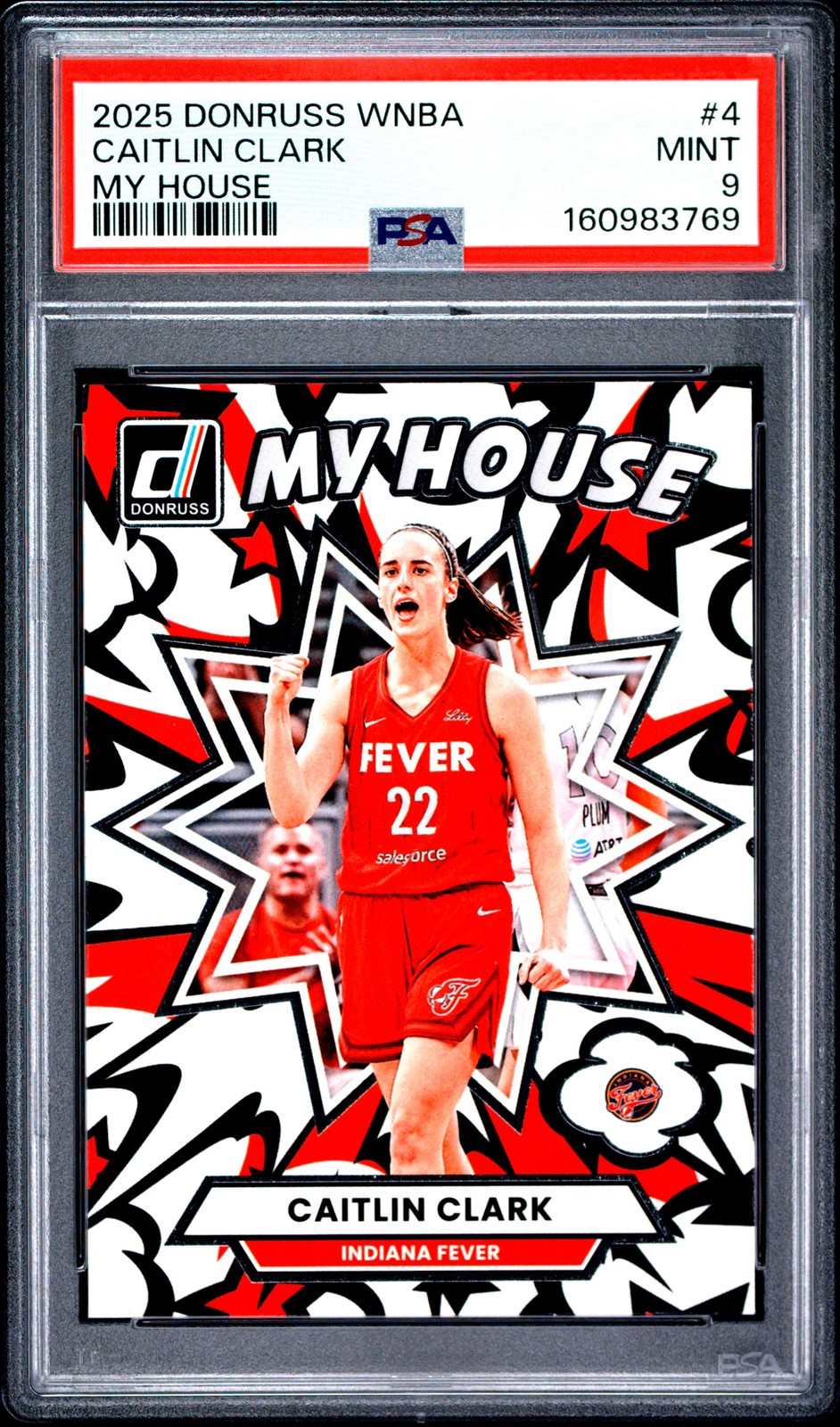 2025 PANINI DONRUSS WNBA MY HOUSE #4 CAITLIN CLARK PSA 9
