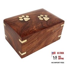 Rosewood Pet Urn Box - Peaceful Pet Memorial Keepsake Urn for Dogs,Cats X