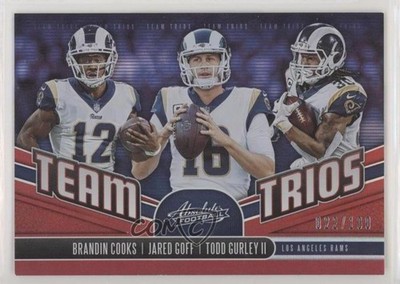 2019 Panini Absolute Team Trios Red Spectrum /100 Brandin Cooks Jared Goff 02bq