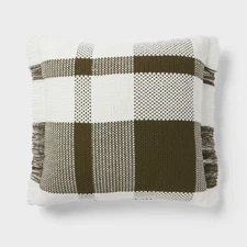 Euro Plaid Decorative Throw Pillow - Threshold