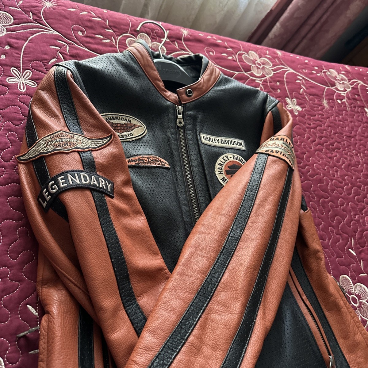 HARLEY DAVIDSON Women's Whirlwind Perforated Leather Race Jacket