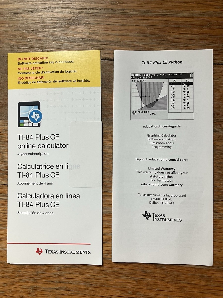 Texas Instruments TI-84 Plus CE Python Color Graphing Texas Instruments TI-84 Plus CE Python Color Graphing