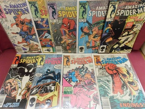 AMAZING SPIDER-MAN 251 253 254 255 256 257 258 259 260 MARVEL COMIC LOT 1984 FN+