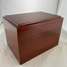 New Cherry Wood Cremation Urn Adult Size Small Scratch