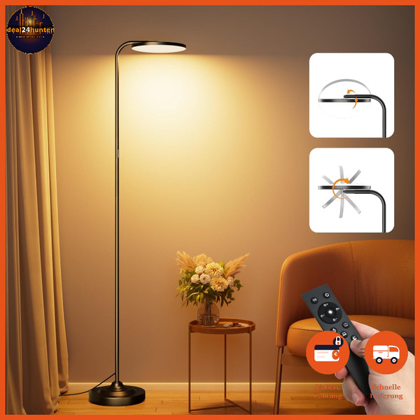 Stehlampe Dimmbar 36W Led 3000K-6000K Drehbar Deckenfluter FüR Wohnzimmer BüRo-image