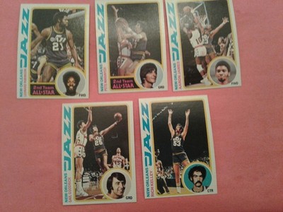 1978-79 Topps Pete Maravich New Orleans Jazz plus four teammates