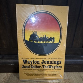 Waylon Jennings Concert Poster w/ Jessi Colter & The Waylors EMU Forum /1