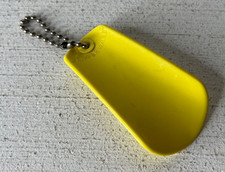 Vintage Tupperware 1225-5 Yellow Shoe Horn Keychain Ring Plastic