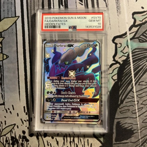 Darkrai GX SV70/SV94 Hidden Fates: Shiny Vault Holo PSA 10