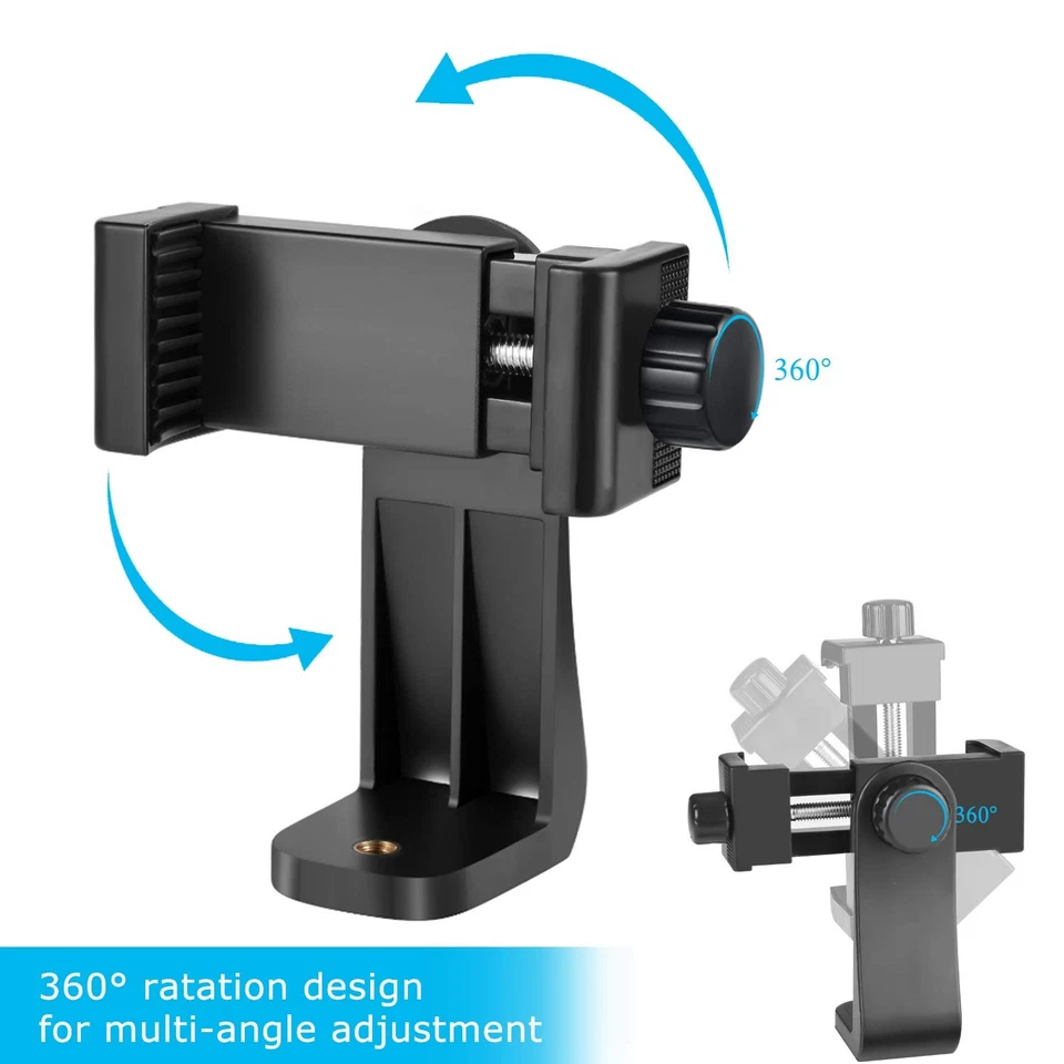 Smartphone Holder Tripod Mount Adapter, Rotatable Bracket for iPhone/Android - Image 2 of 4