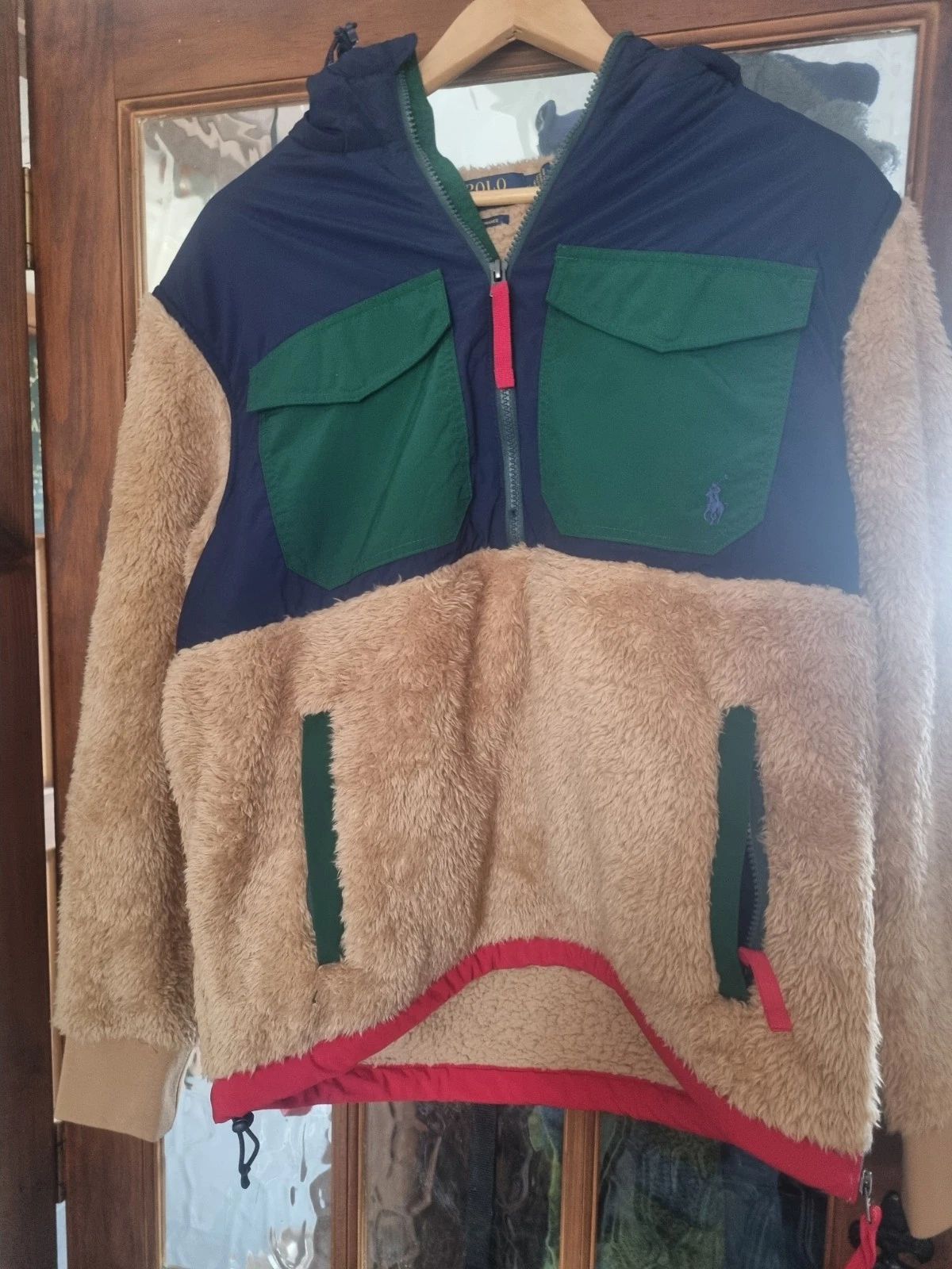polo ralph lauren thick fleece hoodie size medium nwt