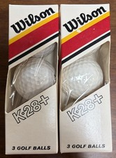 Lot of 6 Vintage Wilson K-28 New 12 Golf Balls In Package 2 Sleeves