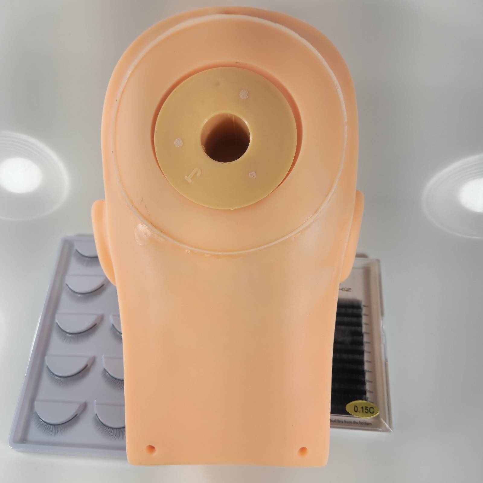 LANKIZ Eyelash Extension Kit with Mannequin Head Practice Exercise Set Training