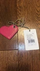 Hobo International Purse Bag Charm Pink Leather Keychain Love Wins All $28 NWT!