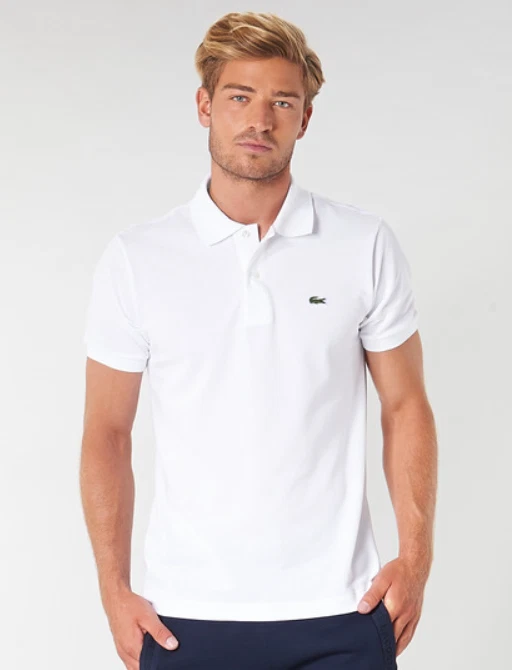 Mens Lacoste Polo shirt - White - Short Sleeve - Regular Fit - Size M, L