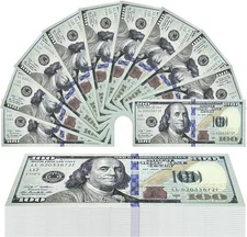 100PCS Prop Fake Looks Best Toys Money For Pretend Play Music Birthday Party US