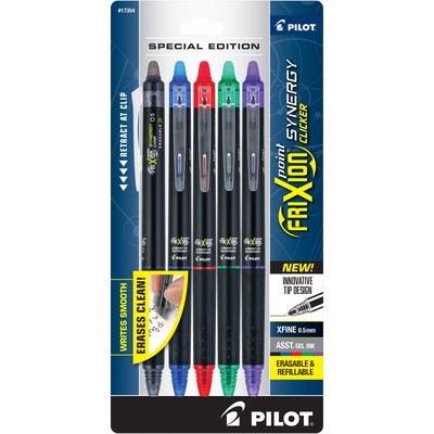 Pilot Frixion Point Synergy Clicker Retractable & Erasable Gel Ink Pens, 0.5m...